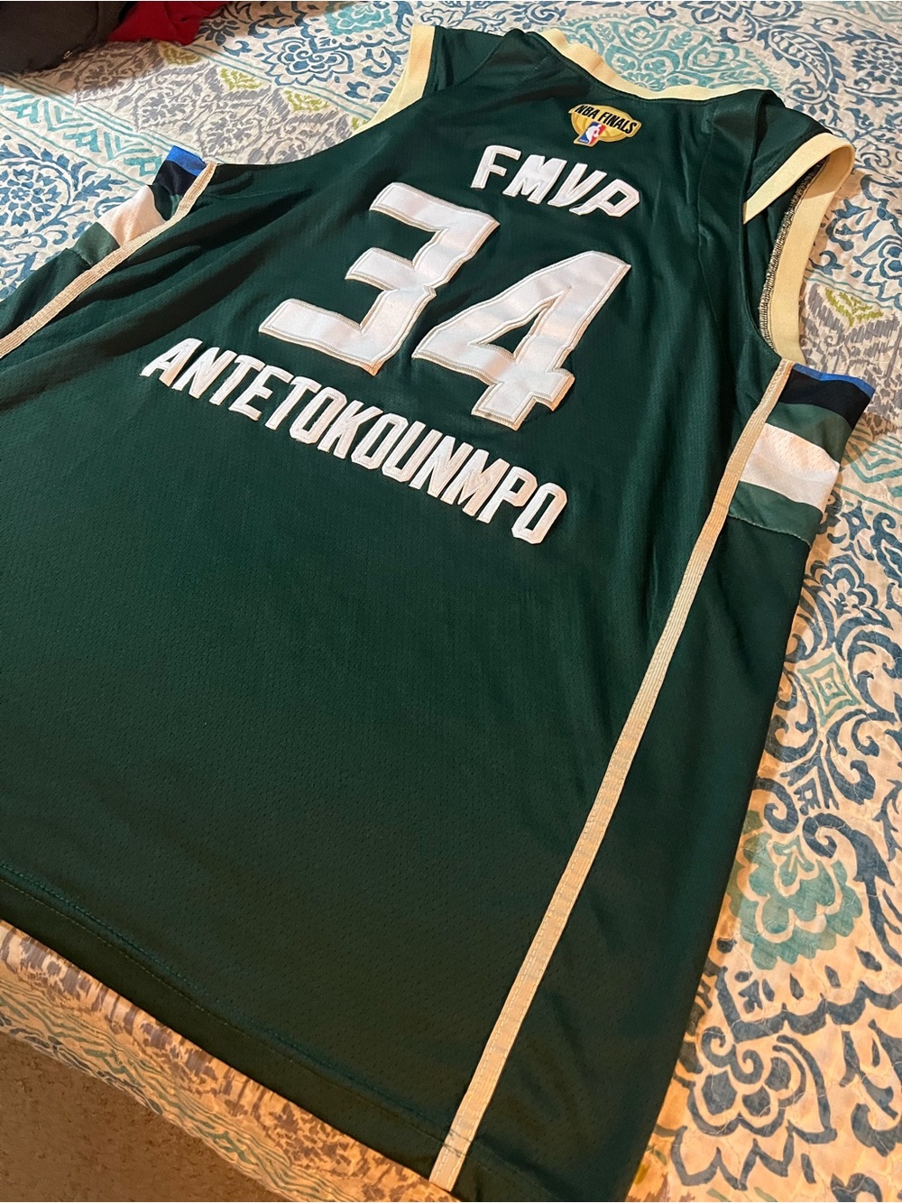 Nike Milwaukee Bucks Dark Green #34 Basketball Jersey 3XL fits like a 2XL - Picture 8 of 9